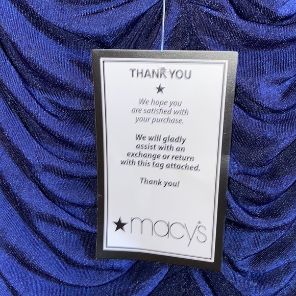 NWT. City Studio Navy Blue slim evening gown. Size M - Picture 5 of 9